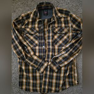 Men's Wrangler Plaid Button-Up Shirt